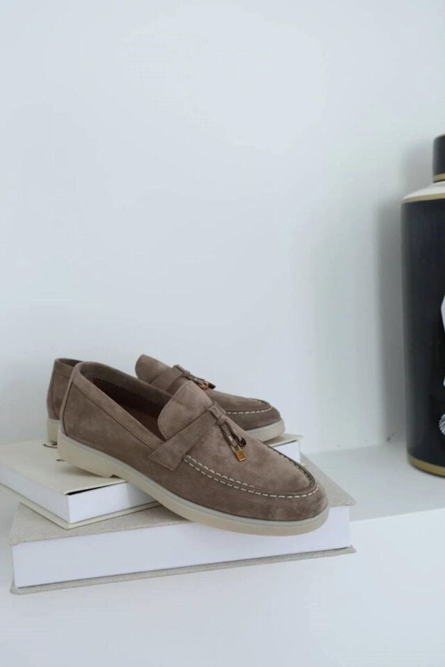 Vizon İlta Süet Loafer Kadın Ayakkabı