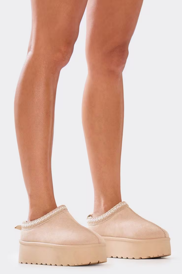 Nude İçi Kürklü Kalın Taban Kadın Bot