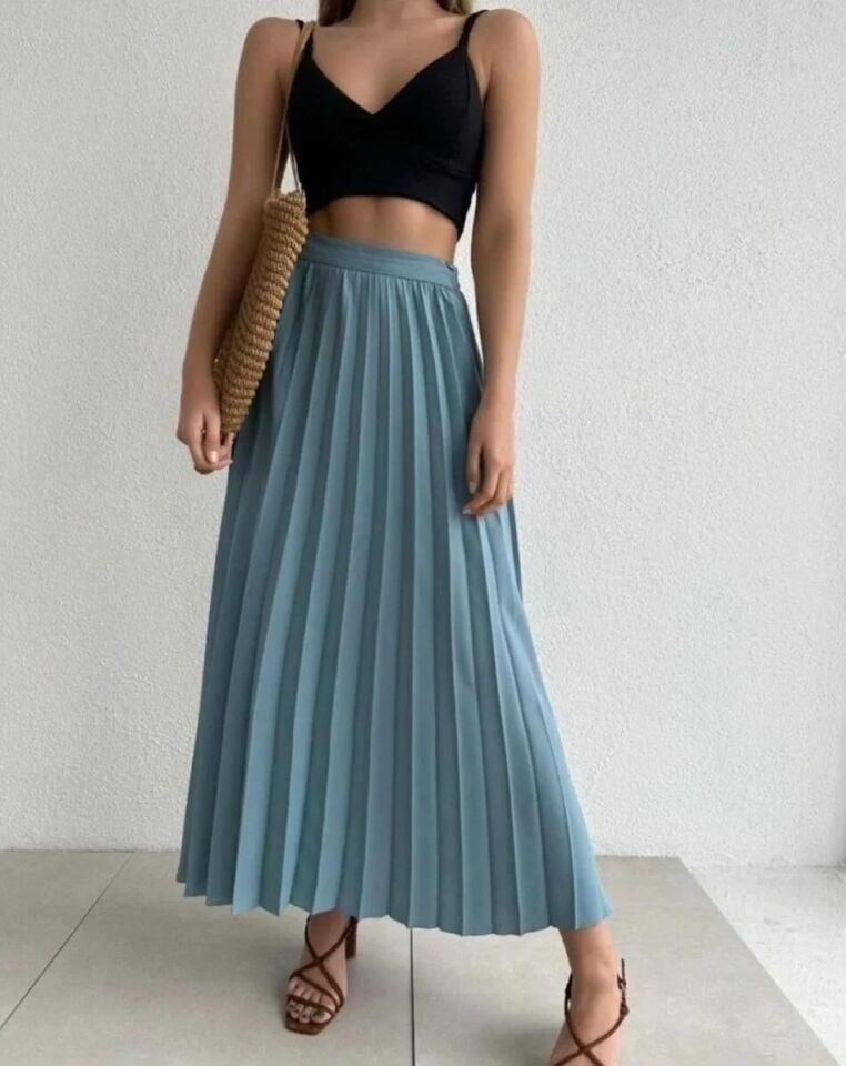 Mavi Santa Pilise Rengi Etek