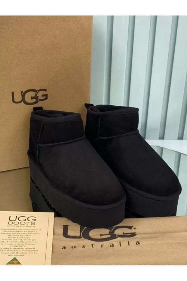 Premium Deri Mini Platform Ugg