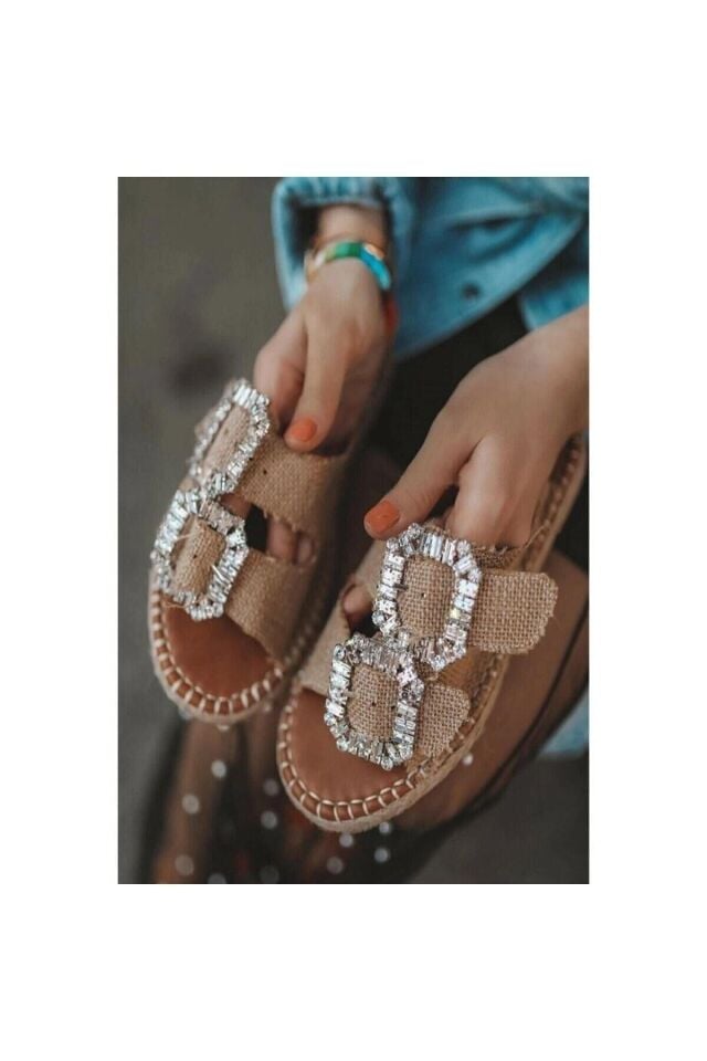 Hasır Taşlı Kadın Terlik