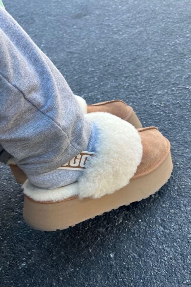 Taba Funkette Stil Kalın Tabanlı Kürklü Mini Kadın Bot